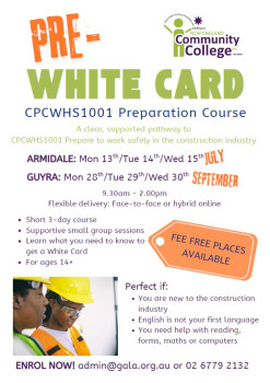 Pre White Card